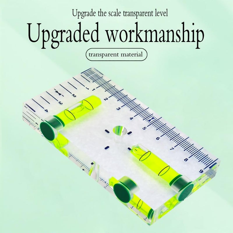 The Yan He Transparent high-precision T-type horizontal bubble magnetic level for two-way horizontal measurement 95x51x13mm - Image 3